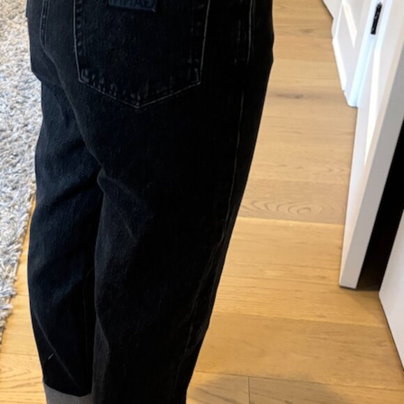 GANNI High Waist Black Straight Leg Jeans - Picture 4 of 5